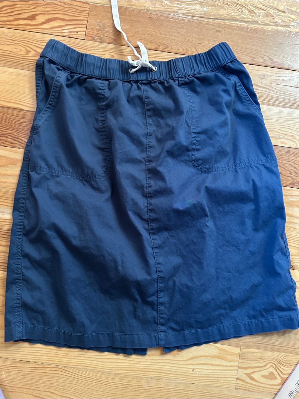 Pact Navy Drawstring Casual Skirt